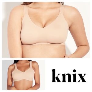 Knix padded v neck seamless bra in Beige Size 8 - Fits 40D, 42D, 40DD, 42DD, 40E